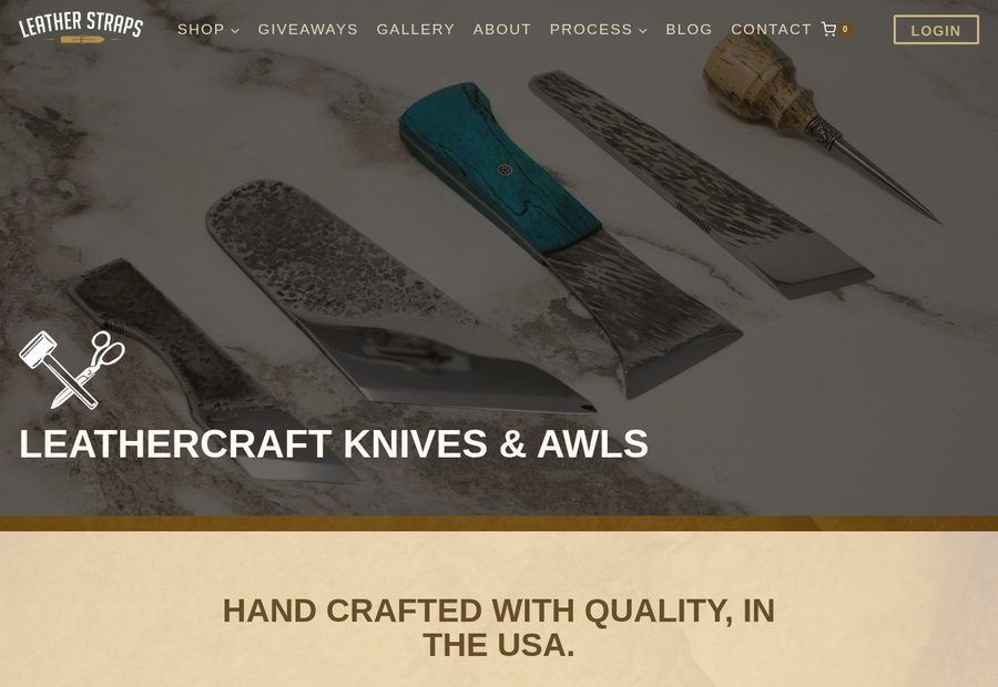 Leather Straps — homepage screenshot